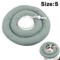Comfortable Adjustable Soft Dog Cone Alternative After Surgery,Elizabethan Donut Collar for Medium Dogs Recovery,Different Sizes for Cats,Large Dogs and Small Dogs,light greenS