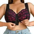 thumbnail image 1 of Comfortable And Breathable Plus Size Lace Embroidered Front Closure Bra For All Seasons Wireless Design For Daily Wear, 1 of 5