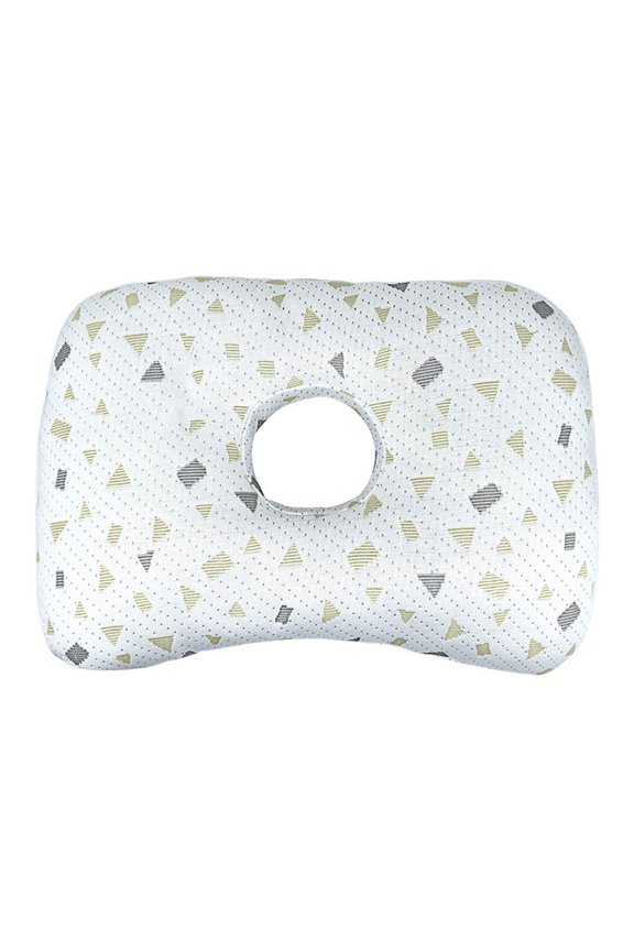 Comfortable And Portable Single Hole Ear Pillow, Soft Supportive Cushion Washable Breathable Side Sleepers Pillow For Home Airplanes And Cars