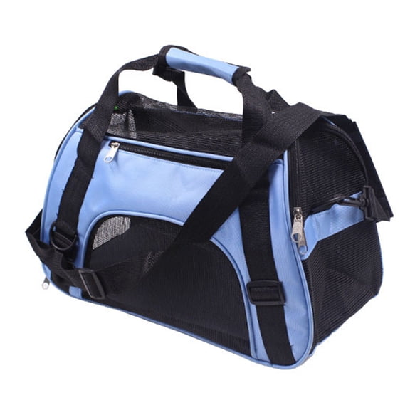 Alasum Blue Pet Carrier Backpack with Ventilated Mesh and Zipped Entry for Travel