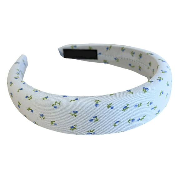 Comfortable Blue Gingham Sponge Hairband With Elegant Bow Stylish Headwear For Women Teens Daily Use Accessories