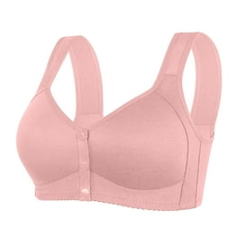 Xmarks Convenient Front Button Bra Sleep Bras Front Closure Everyday Sports  Bras for Middle Aged Elder Woman Skin 38/85 