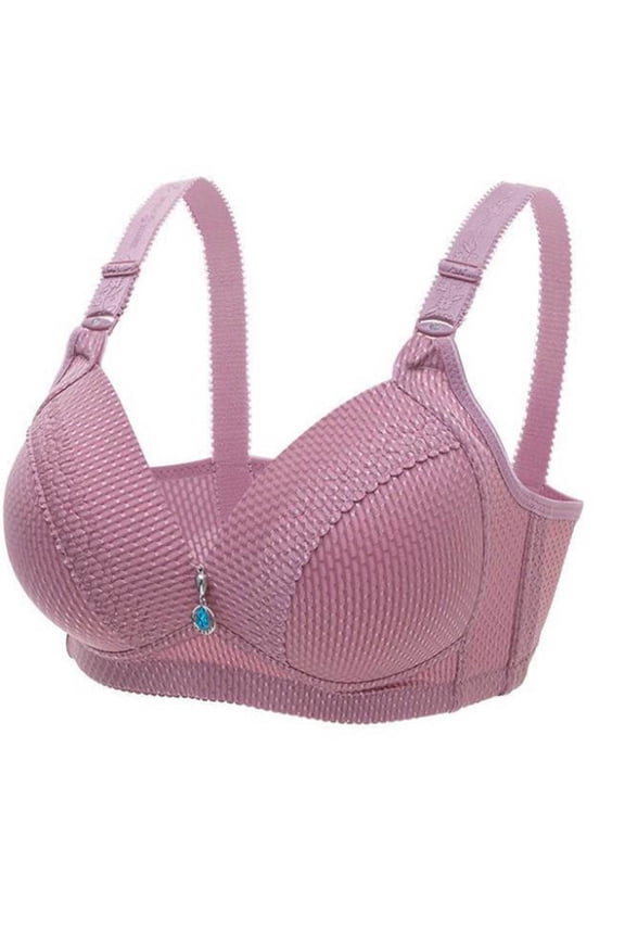 Womens Comfortable Bras Back-Smoothing Bra Feature V-Neck T- Bra Hook and Eye Closure Running Bras High Impact 36 Shirt Style W-400