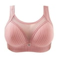 thumbnail image 1 of Comfortable Bras for Women No Underwire Push-Up High Impact Bralette Semi-Through Mesh Supportive Full Coverage Brasier, Hot Pink, M, 1 of 7