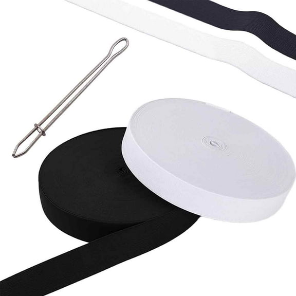 Comfortable Breathable Elastic Bands, Polyester Fiber Spool for Sewing Projects with High Elasticity and Durability (0.78 Inch Width, 10 Meters)