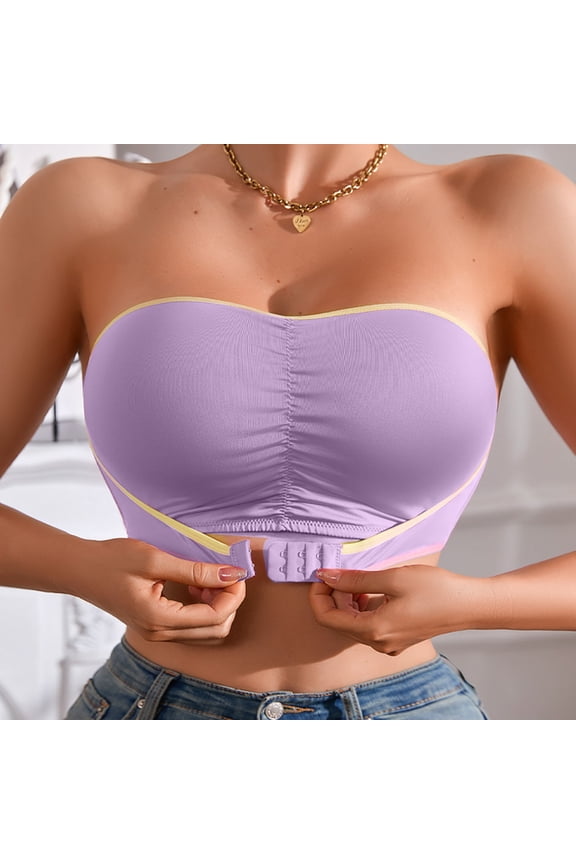 Comfortable Breathable Front Closure Bra with Design and Bust Enhancing Support for All Seasons Super Push up Bra Compression Bra Bras Strapless for Women Women Bras plus Size Sports Medium