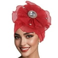 thumbnail image 1 of Comfortable Breathable Polyester Hat New Ruffled Edges Flower Head Covering, 1 of 18