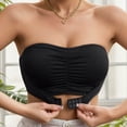 thumbnail image 1 of Comfortable Breathable Wireless Bra With Ruched Design For Everyday Wear Front Closure Style That Provides Lift And Support Women Bras plus Size Pack Women S Bras Women Sports Bra plus Size Athletic, 1 of 6