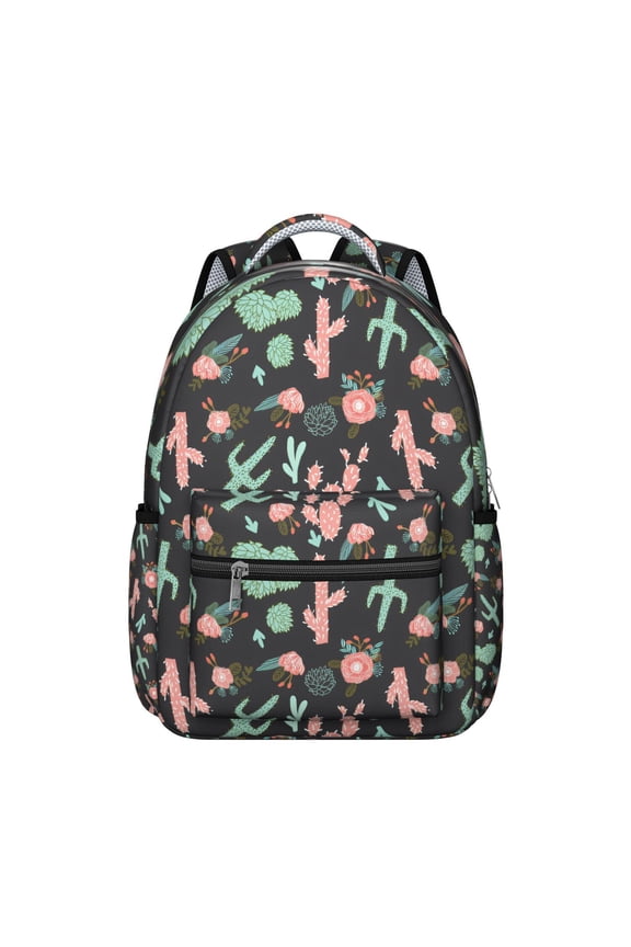 Comfortable Cactus School Backpack for Heavy College Loads: Designed with Wide Straps for Easy Commuting to School or Work, a Excellent Gift for Teens and Adults This Back to School Season