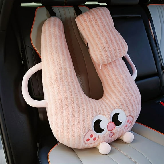 Comfortable Car Rear Seat Sleeping Pillow - Pillow - Anti-Pinch, Boho Cute Shape, Comfortable Fabric - Travel, Car Rear/Front Rear/Front Seat, , All-Season Use