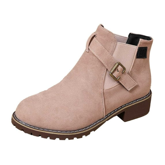 Comfortable Casual Ankle Boots Stylish Lace Up Heel Short Booties for Everyday Wear and Work Events