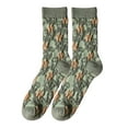 thumbnail image 1 of Comfortable Compression Socks for Women Literature And Art And Winter Women's Medium Socks, Green High Sleeves, Retro Personality, Fashionable Socks, Leather Shoes, 1 of 3