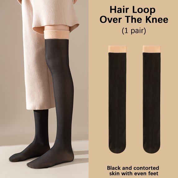 Comfortable Compression Socks for Women Non-Slip Thickened Knee-High Socks, High Stockings With Warm And Plush Knee Pads And Bottom Socks Saving to 65% off!