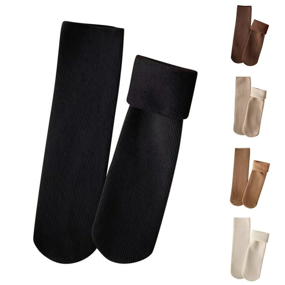 Comfortable Compression Socks for Women Comfortable And Breathable Solid Color Thickened Warm Mid Length Socks Saving to 65% off!