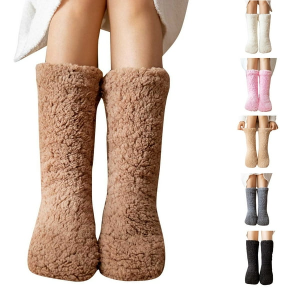 Comfortable Compression Socks for Women Home Plush And Thick Insulation, Sleep, Snow Socks, Slippers, Carpet Socks Saving to 65% off!