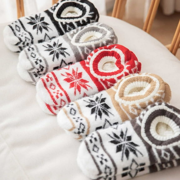 Comfortable Compression Socks for Women Plush And Thickened Home Confinement Socks, Snow Socks, Sleep Carpet Socks Saving to 65% off!