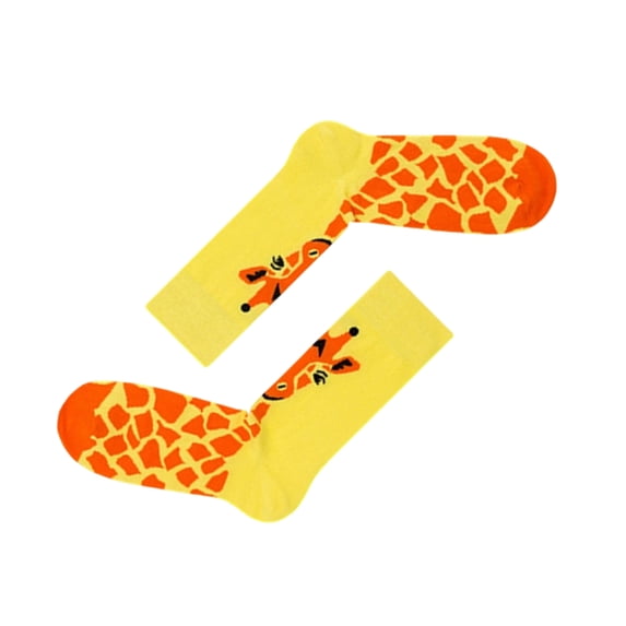 Comfortable Cotton Animal Print Middle Calf Socks Fun Designs for Women Men Casual