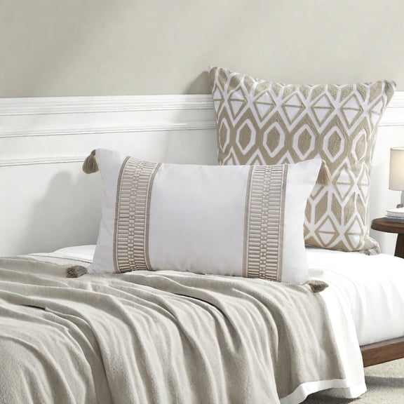 Comfortable Cotton Bedding Sets Taupe Full/Queen Classic Chenille Design for Home