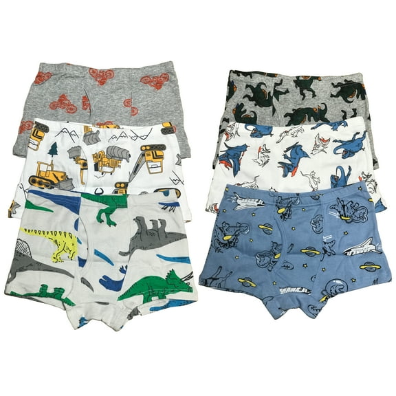 Comfortable Cotton Boxer Briefs for Little Boys - Pack of 6 - Sizes 4T to 8T - B&Q