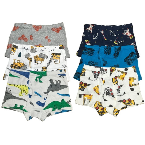 Comfortable Cotton Boxer Briefs for Little Boys - Pack of 6 - Sizes 4T to 8T - B&Q
