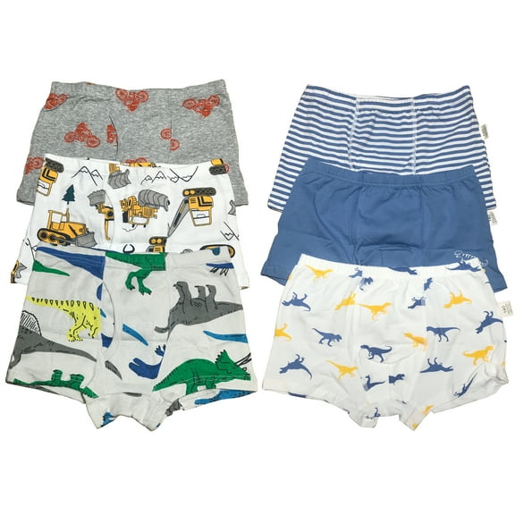 Comfortable Cotton Boxer Briefs for Little Boys - Pack of 6 - Sizes 4T to 8T - B&Q