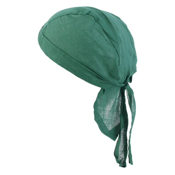 Comfortable Cotton Pirate Caps Headband Breathable Quick Head Wrap Cycling Caps Sports Head Scarf for Hiking Traveling Fitness Hip Hop Men , Dark Green