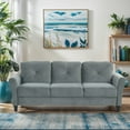 thumbnail image 1 of Modern Minimalist Fabric Sectional Sofa 220cm for Living Room - Easy-Clean Velvet, 1 of 9