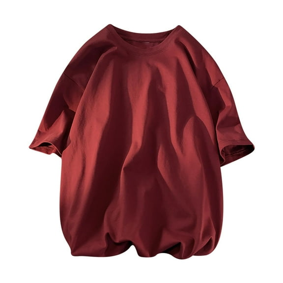 Comfortable Crew Neck Tee Dgankt Men's Oversized T-Shirts Cotton Crew Neck Heavyweight Loose Fit Short Sleeve Shirt Classic Soft Tees Shirt Men