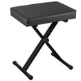 thumbnail image 1 of Comfortable Cushion Keyboard Stool X-style Stable Metal Frame Piano Bench Adjust, 1 of 9