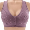 thumbnail image 1 of Comfortable Daisy Bra For Seniors 2025 New Comfortable Front Closure Button Bra Cotton Bras For Older Women, 1 of 9