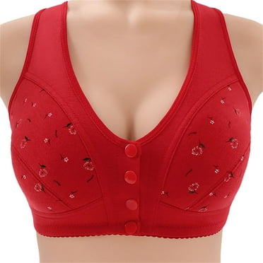 Comfortable Daisy Bra For Seniors 2023 New Comfortable Front Closure Button Bra Cotton Bras For Older Women