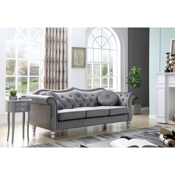 Comfortable Dark Gray With Foam And Velvet Cover - G0660a-s Heavy Duty Construction