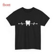 thumbnail image 1 of Comfortable Dental Heartbeat Tee Dentistry Graphic Apparel Professional Dentist Top Black S-5XL, 1 of 5