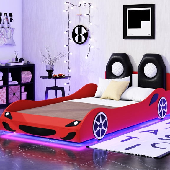 Comfortable Design with Backrests | Twin Bed for Relaxing in Bedroom | Sturdy Construction for Heavy Loads