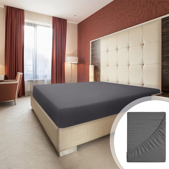 Comfortable Double Bed Sheet Breathable and Easy Care Non-Slip Bed Cover All-Inclusive Mattress Protector Soft Fiber Suitable For Sleeping Naked