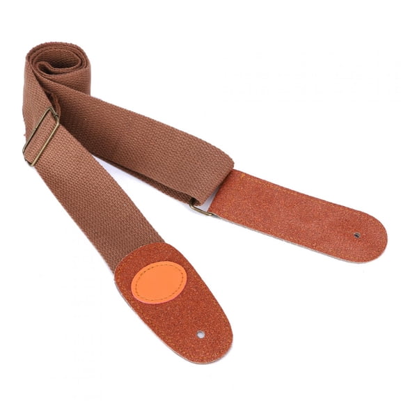 Comfortable Durable Adjustable Cotton Woven Folk Guitar Shoulder Strap (Brown)