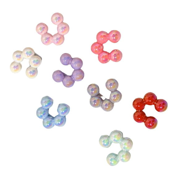 Comfortable Ear Clip Not Piercing Earrings Resin Texture for Various Occasions