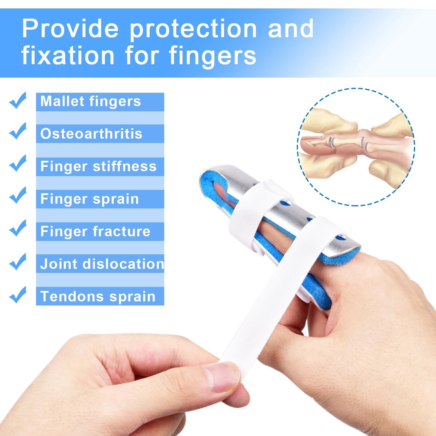 Comfortable and Effective Finger Splints for Arthritis - Set of 2 ...