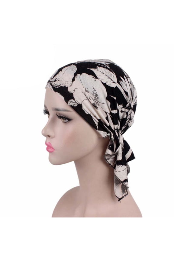 Comfortable Elastic Head Cover Hat For Chemotherapy Patients Fashion Print Pattern Headwear Chemo Head Accessory
