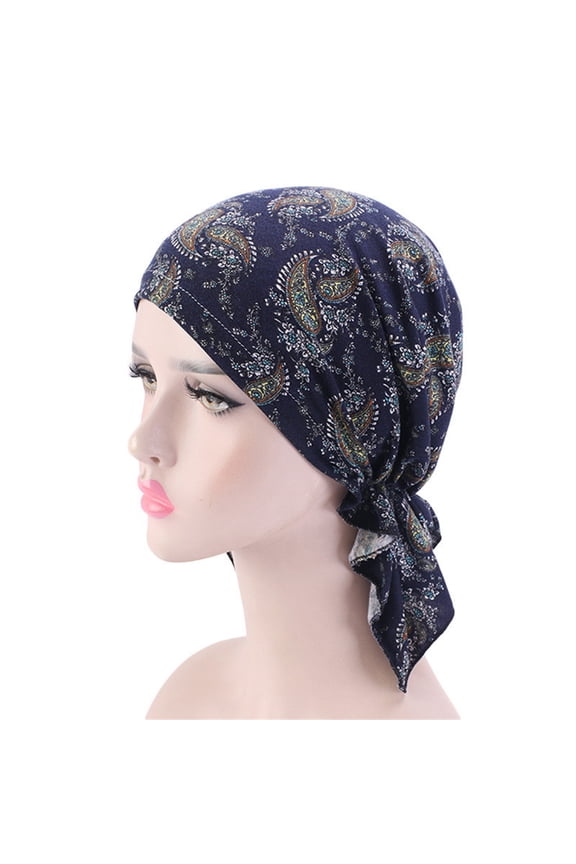 Comfortable Elastic Head Cover Hat For Chemotherapy Patients Fashion Print Pattern Headwear Chemo Head Accessory