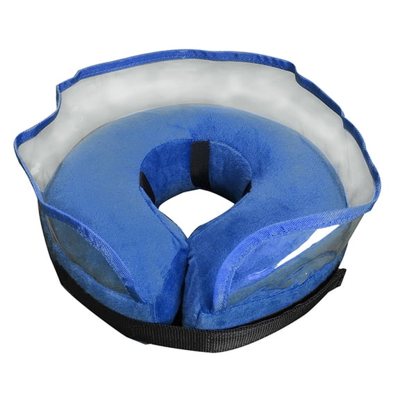 Comfortable Elizabethan Collar Inflatable After Surgery for Dogs Cats Wound Healing Easy to Eat and Drink Soft Lint