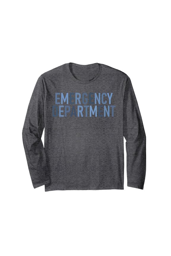 Comfortable Emergency Department Long Sleeve T-Shirt for ER Techs and Nurses