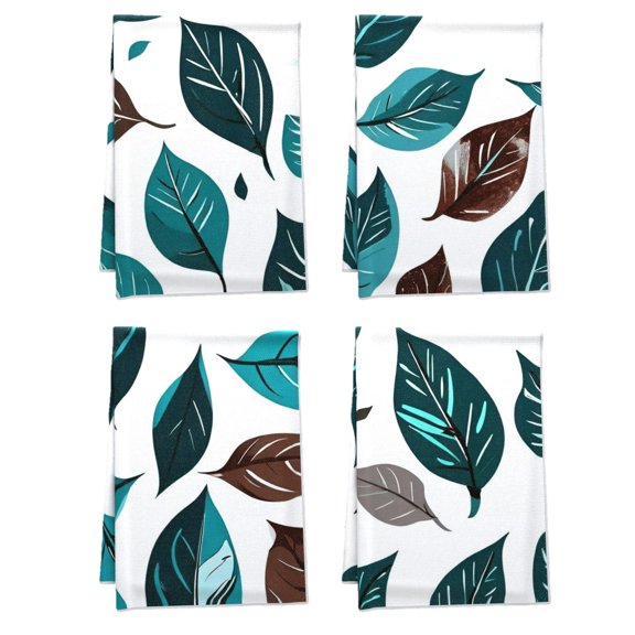 Comfortable Ethnic Boho Bath TowelTowel Set Nature Retro Boho Handy Dish Cloth and Towel Sets Vector Design Leaf Bold Lines Tea Towel for Window House Washroom Farmhouse Outdoor Set Of 4 16x24 Inch