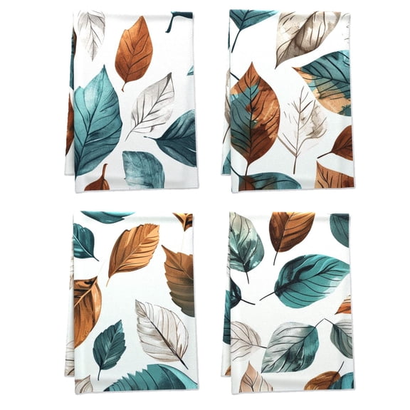 Comfortable Ethnic Boho Bath TowelTowel Set Nature Retro Boho Handy Dish Cloth and Towel Sets Vector Design Leaf Bold Lines Tea Towel for Window House Washroom Farmhouse Outdoor Set Of 4 16x24 Inch