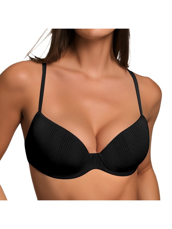 Comfortable Everyday Bra For All Seasons T Shirt Friendly Push Up Design For Enhanced Fit And Support Ideal For Casual Daily Activities Black D