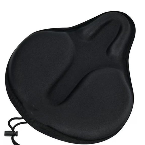 Comfortable Exercise Bike Seat Cover - C6 Large Wide Foam & Gel Padded Bicycle Saddle Cushion for Women Men, Fits for Peloton, Stationary, Cruiser Bikes, Indoor Outdoor Cycling, Soft