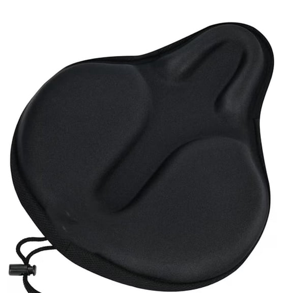 Comfortable Exercise Bike Seat Cover - C6 Large Wide Foam & Gel Padded Bicycle Saddle Cushion for Women Men, Fits for Peloton, Stationary, Cruiser Bikes, Indoor Outdoor Cycling, Soft