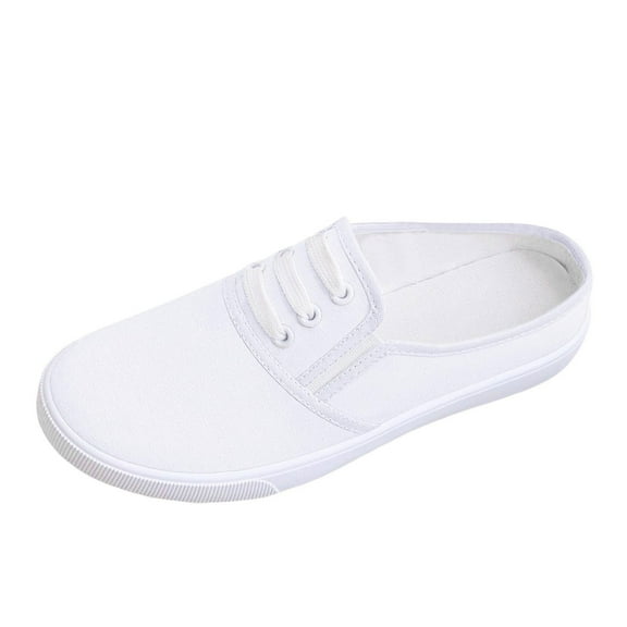 Comfortable Flats for Women with Wide Width Options Everyday Women's Comfortable Breathable Soft Sole Lightweight Casual Canvas Shoes