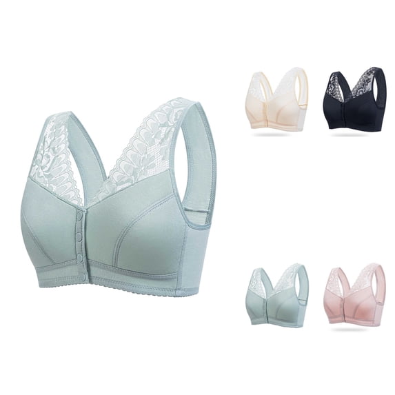 Comfortable Front Closure Bra for Women – Large, Thin, Sagging Side Support, Beauty Back, Shining, No Steel Ring, Wrapping Design
