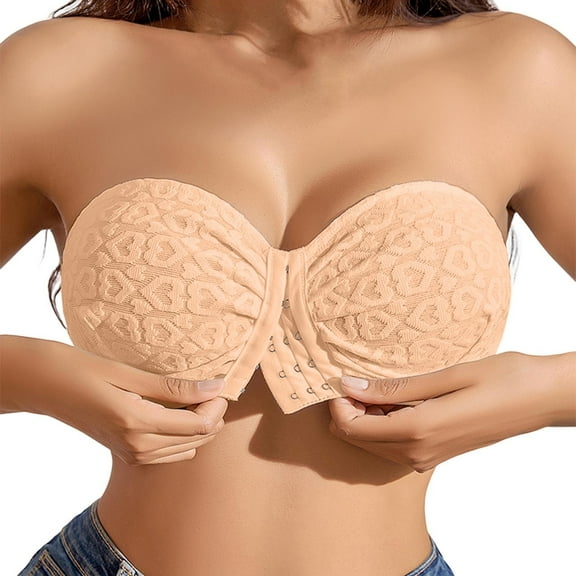Comfortable Front Closure Strapless Bra For Everyday Wear Versatile Design Seamless Support Wireless Bralette